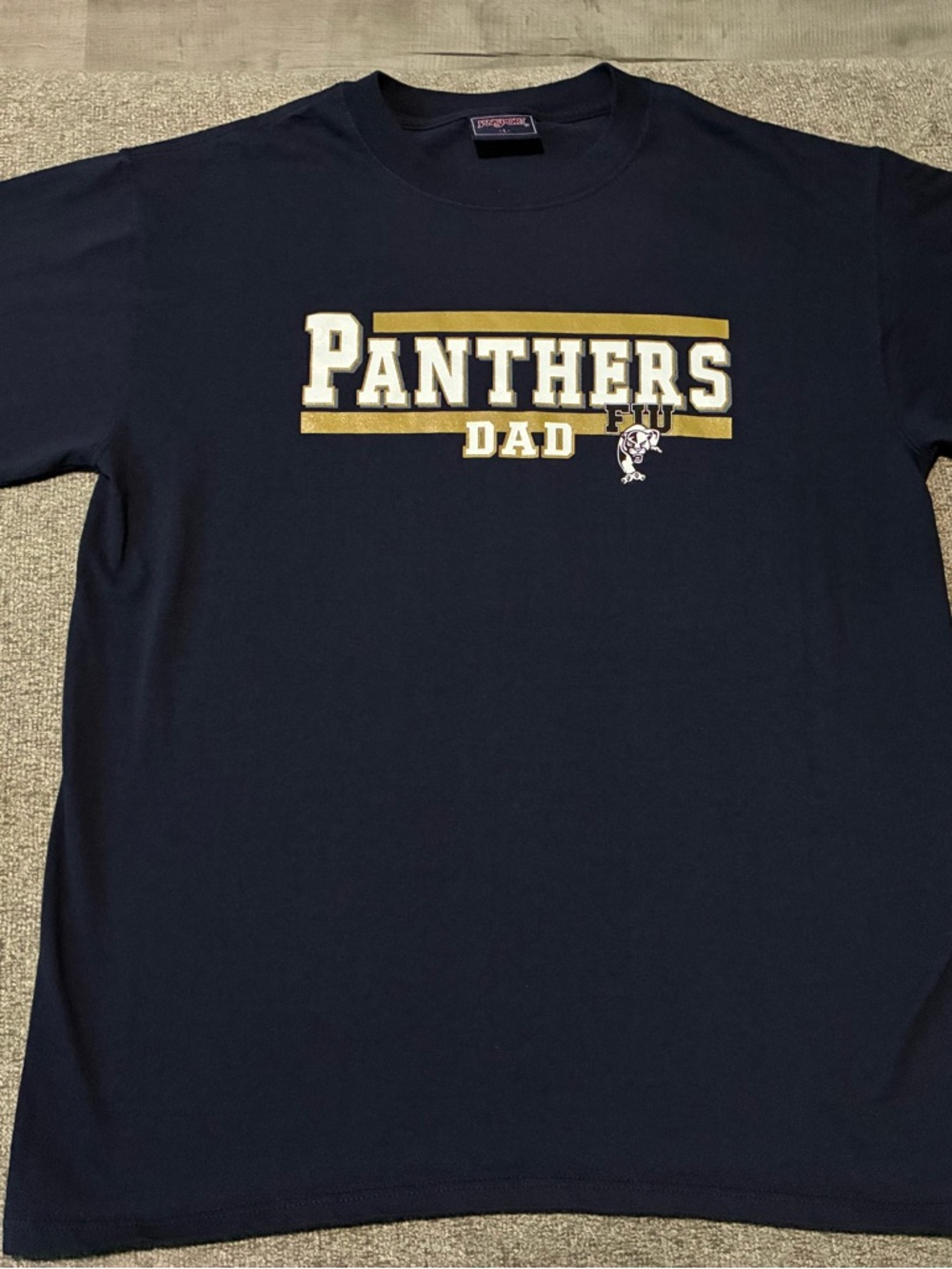 JanSport Men's Navy Blue vintage Panther’s Dad t shirt